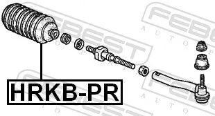 HRKBPR Febest Bota de proteção do mecanismo de direção (de cremalheira)