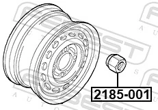 2185001 Febest Porca de roda