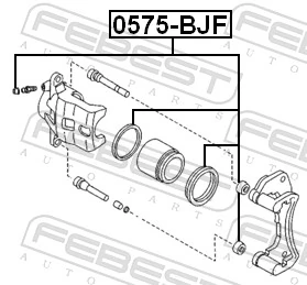 0575BJF Febest Kit de reparação de suporte do freio dianteiro