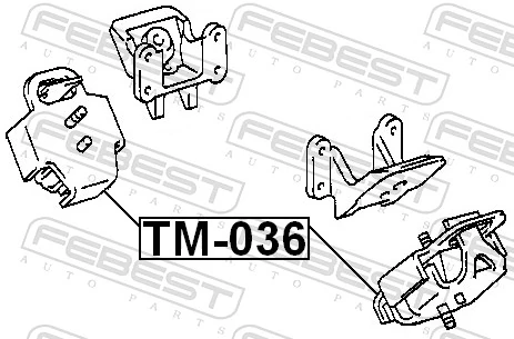 Coxim (suporte) dianteiro de motor para Toyota Hilux  N