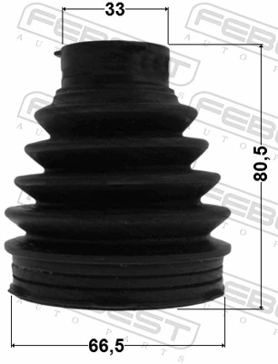 0115PGRX133R Febest Bota de proteção interna de junta homocinética do semieixo dianteiro