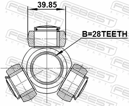 Junta homocinética interna, tripé para BMW 2 Active Tourer F45