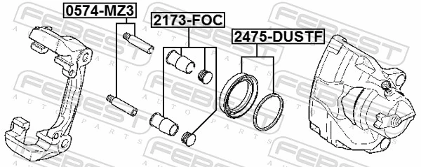 Compre Kit de reparação de suporte do freio dianteiro Renault DUSTER 1