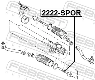 2222SPOR Febest Tração de direção