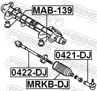 Tração de direção para Mitsubishi Galant IX DJ, DM