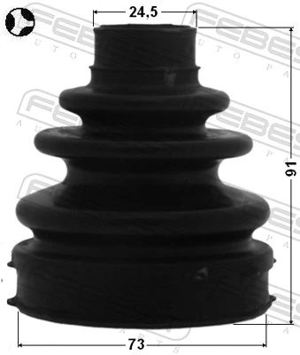 0115ZRT270T Febest Botas de proteção de Juntas homocinéticas do semieixo dianteiro, kit