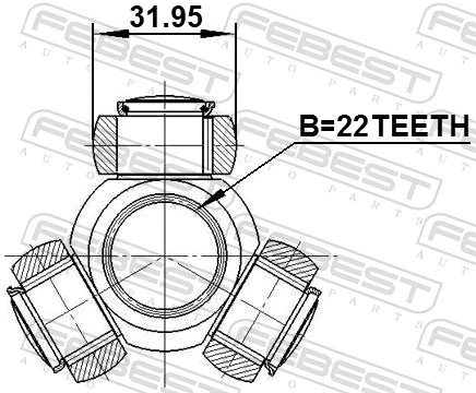 Junta homocinética interna, tripé para Suzuki Grand Vitara  JB