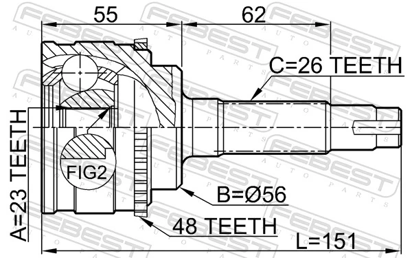 Junta homocinética externa dianteira Toyota Camry preço, a partir de 33,23 USD