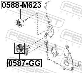Rolo de reguladora de tensão da correia de transmissão para Mazda CX-7  ER