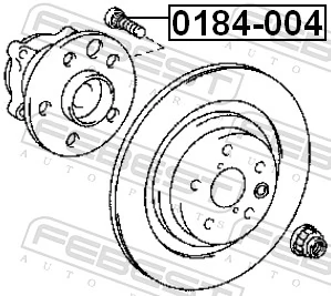 0184004 Febest Parafuso de cubo