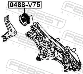Rolo parasita da correia de transmissão Mitsubishi Pajero IV LONG V90