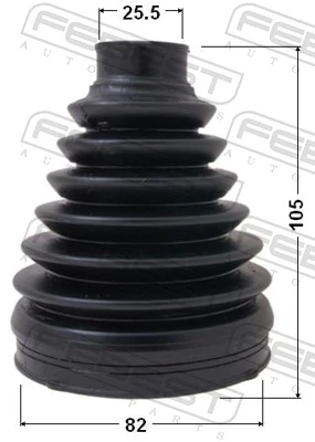 0117PZZE150 Febest Bota de proteção externa de junta homocinética do semieixo dianteiro