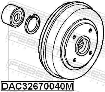 Rolamento de cubo traseiro para Honda Jazz  GD, GE