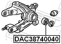 DAC38740040 Febest Rolamento de cubo traseiro