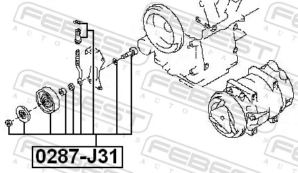 Rolo de reguladora de tensão da correia de transmissão para Nissan Altima L31 