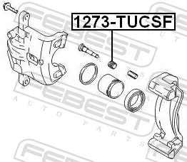 1273TUCSF Febest Kit de reparação de suporte do freio dianteiro