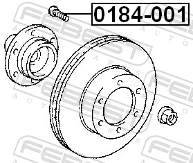 0184001 Febest Prego de roda dianteiro