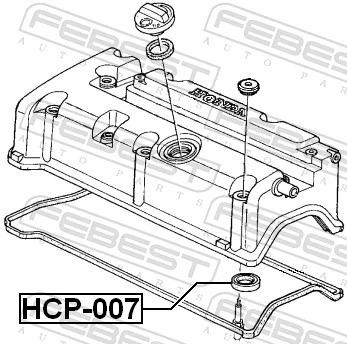 HCP007 Febest Vedante anular da cavidade de vela