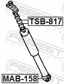 Bloco silencioso de amortecedor traseiro para Mitsubishi Pajero II Canvas Top V2W, V4W