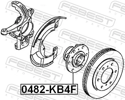 0482KB4F Febest Cubo dianteiro