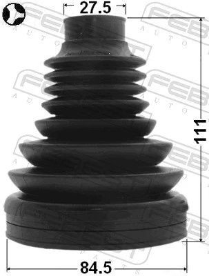  Bota de proteção interna de junta homocinética do semieixo dianteiro Audi Q7 SUV (4MB, 4MG, 4MQ) (2015 - 2026) 
