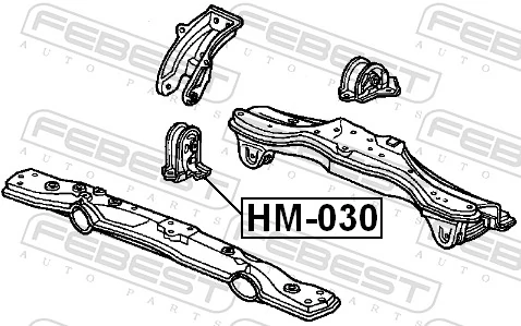 HM030 Febest Coxim (suporte) dianteiro de motor