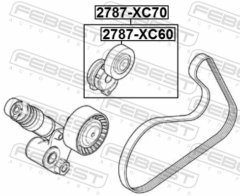 Reguladora de tensão da correia de transmissão Ford S-Max  CA1