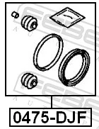 0475DJF Febest Kit de reparação de suporte do freio dianteiro