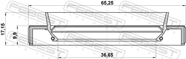 95HBY38651017C Febest Bucim da haste de redutor do eixo traseiro