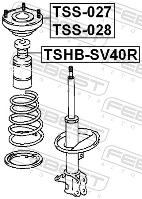 Suporte de amortecedor traseiro para Toyota Camry VI V40