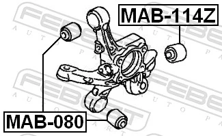 MAB114Z Febest Bloco silencioso da barra Panhard (de suspensão traseira)