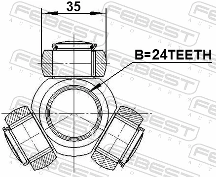 Junta homocinética interna, tripé Fiat Tipo EGEA 356