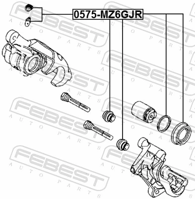 Kit de reparação de suporte do freio traseiro Mazda 6  GJ, GL