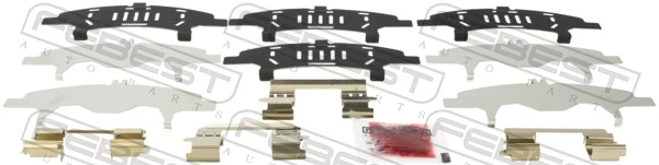  Kit de molas de fixação de sapatas de disco dianteiras Nissan X-Trail SUV (T31) (2007 - 2014) 