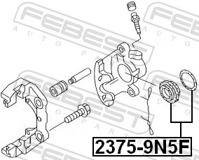 23759N5F Febest Kit de reparação de suporte do freio dianteiro