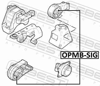 OPMBSIG Febest Coxim (suporte) dianteiro de motor
