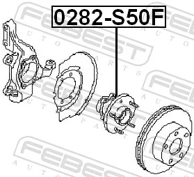 0282S50F Febest Cubo dianteiro
