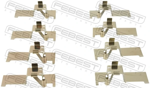 0103ACV40F Febest Kit de molas de fixação de sapatas de disco dianteiras