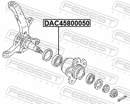  Rolamento de cubo traseiro Mazda RX-8 coupé (SE) (2003 - 2012) 