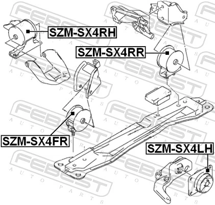 Coxim (suporte) dianteiro de motor 71741959 Fiat/Alfa/Lancia