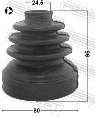 1215YFT Febest Bota de proteção interna de junta homocinética do semieixo dianteiro