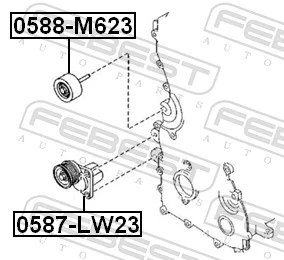 Compre Reguladora de tensão da correia de transmissão Mazda 6 