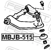 MBJB515 Febest Bota de proteção de suporte esférico superior