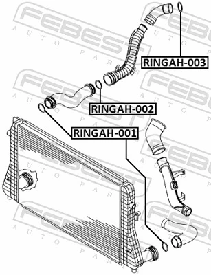 RINGAH001 Febest Anel de vedação (vedante) de cano derivado de intercooler
