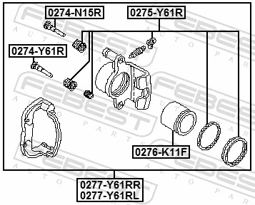 Kit de reparação de suporte do freio traseiro para Suzuki Jimny  FJ