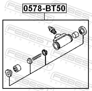Compre UH7126610 Mazda Cilindro traseiro do freio de rodas de trabalho