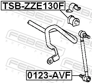 TSBZZE130F Febest Bucha de estabilizador dianteiro