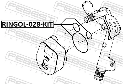 RINGOL028KIT Febest Vedante do radiador de óleo