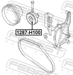 Rolo de reguladora de tensão da correia do mecanismo de distribuição de gás para Hyundai H100  