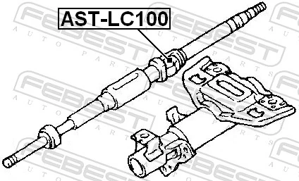 ASTLC100 Febest Veio da coluna de direção superior